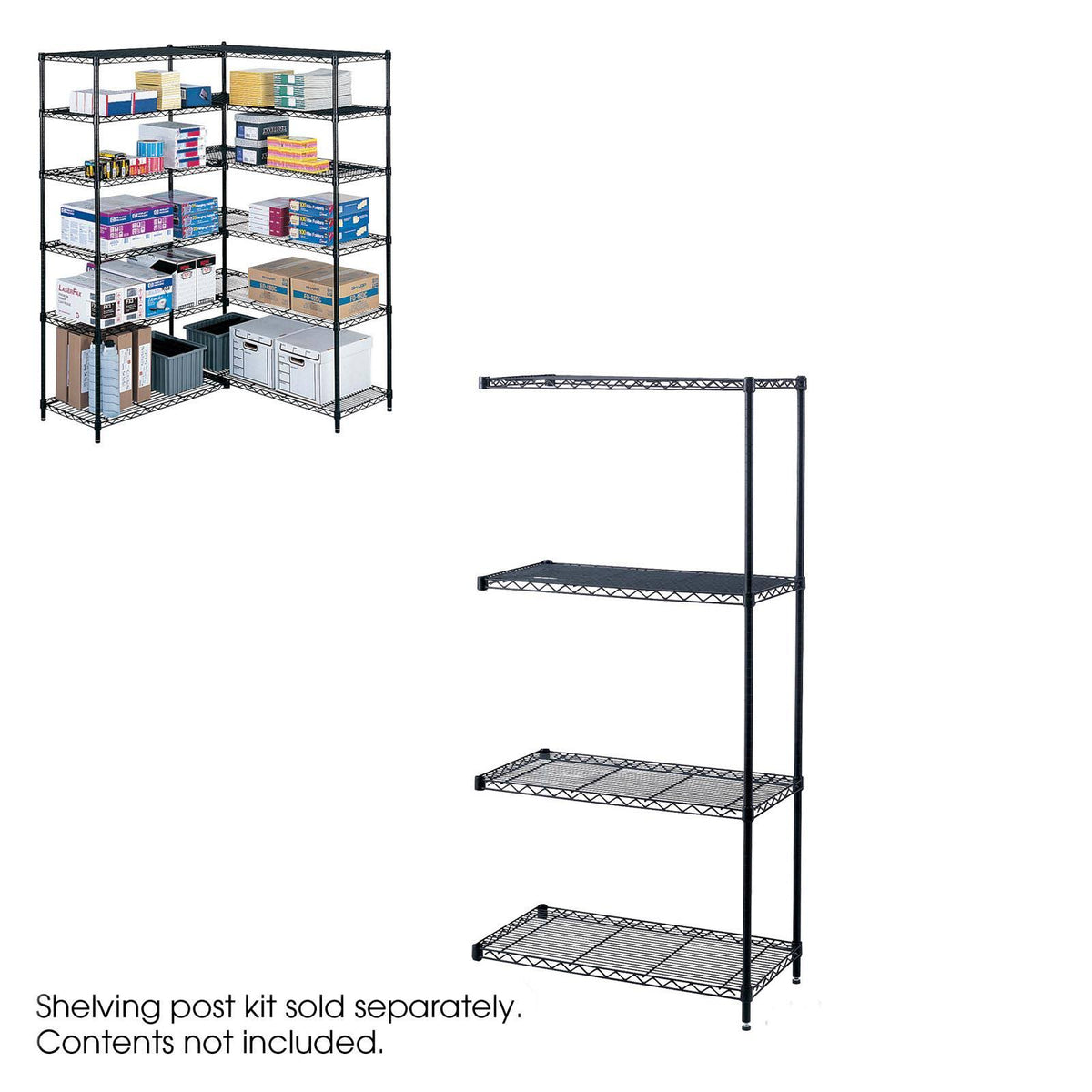 Black Wire Shelving Add-On Unit M62616