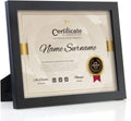 Black Solid Wood Document Frame with Stand D83904