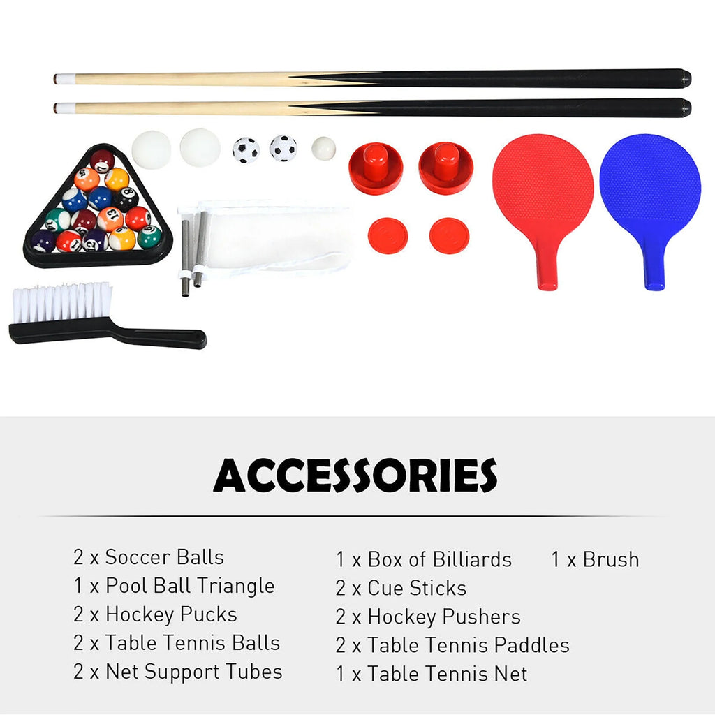 4 In 1 Multi Game Hockey Tennis Football Pool Table H230