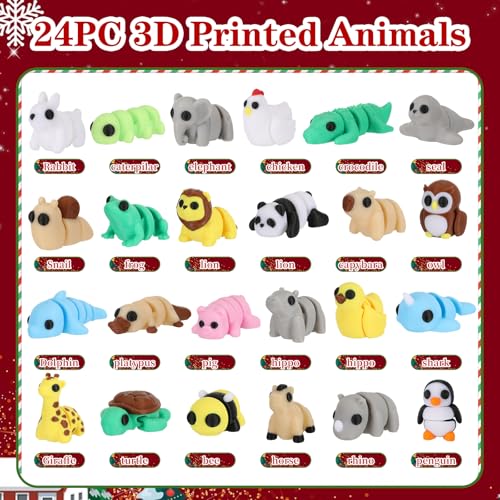 3D Printed Animal Advent Calendar Set G1018