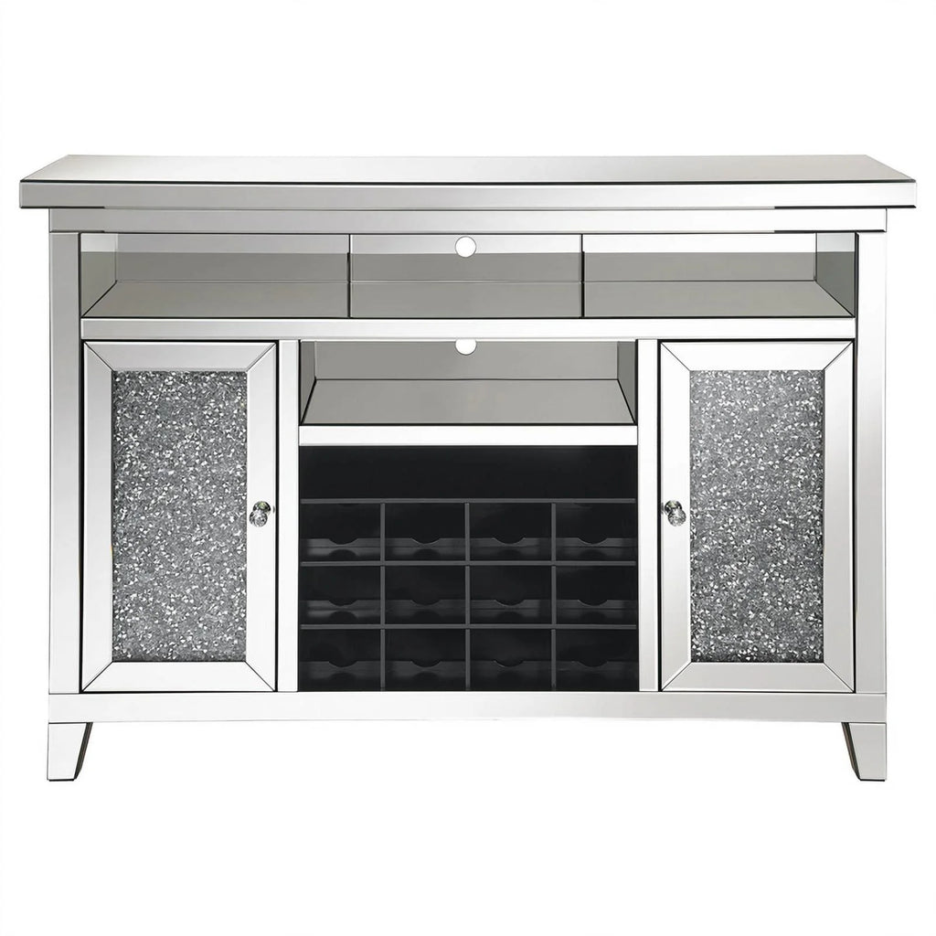 2-door Wine Cabinet with Lighting Mirror P4545