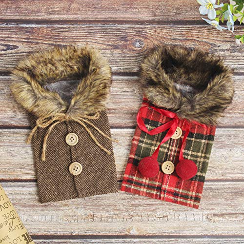 4 Pieces Christmas Sweater Wine Bottle Covers J75121