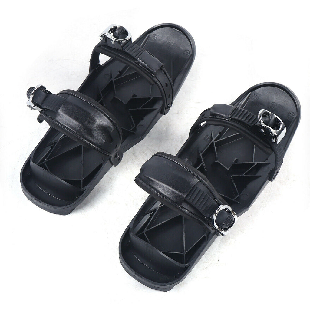Mini Ski Skates Snow Short Skiboard Snowblades Adjustable Bindings Skiing Shoes D34902