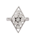 0.75 CTW Natural Diamond Polki Rhombus Ring 925 Sterling Silver Jewelry X59360