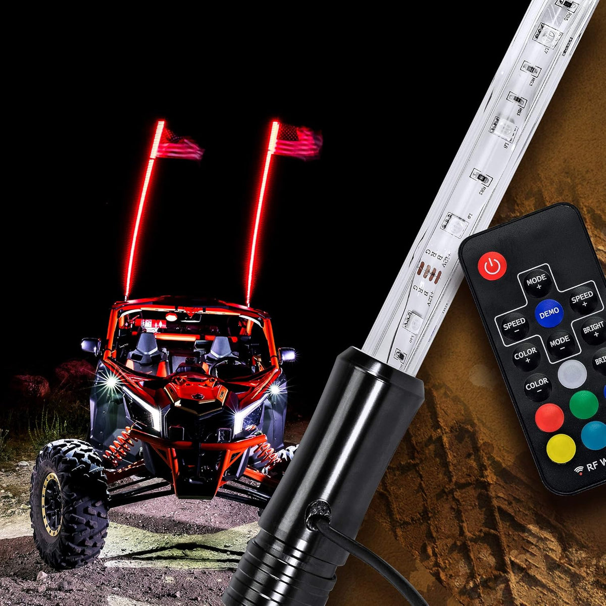 LED Whip Light Antenna for UTV ATV G334034