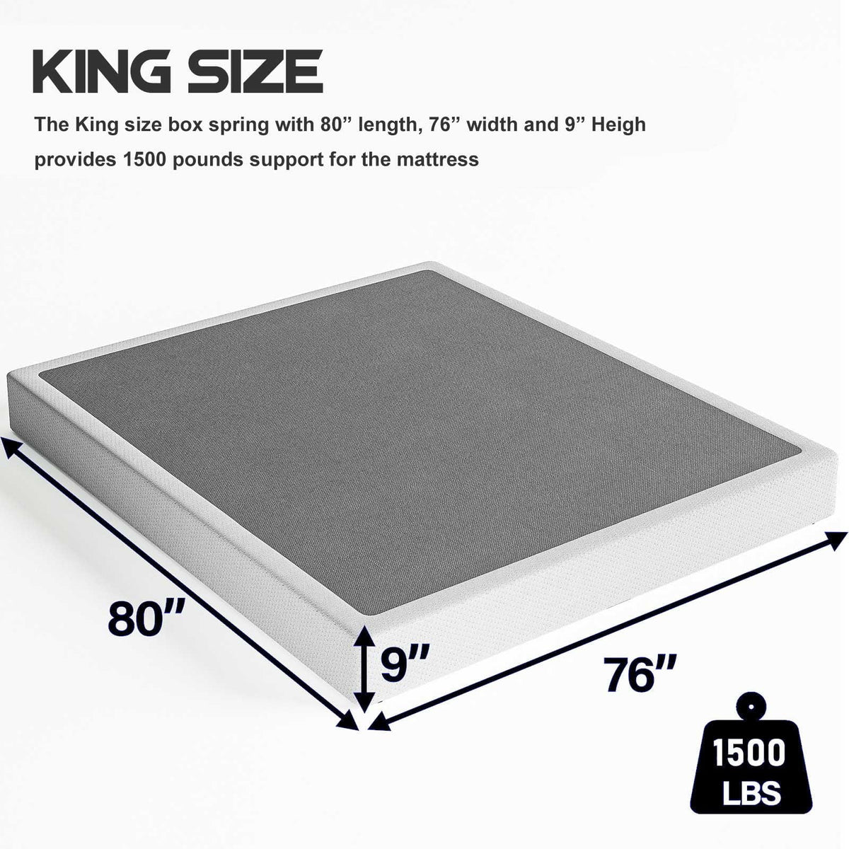 9 inch King Metal Box Spring O115623