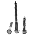 3/8x22-7 x 1x22 Hex Lag Screw Low Carbon Steel Plain Finish E40486