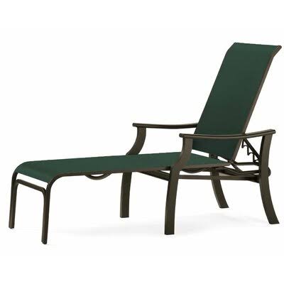 Textured Beachwood Forest Green Reclining Chaise Lounge W13021