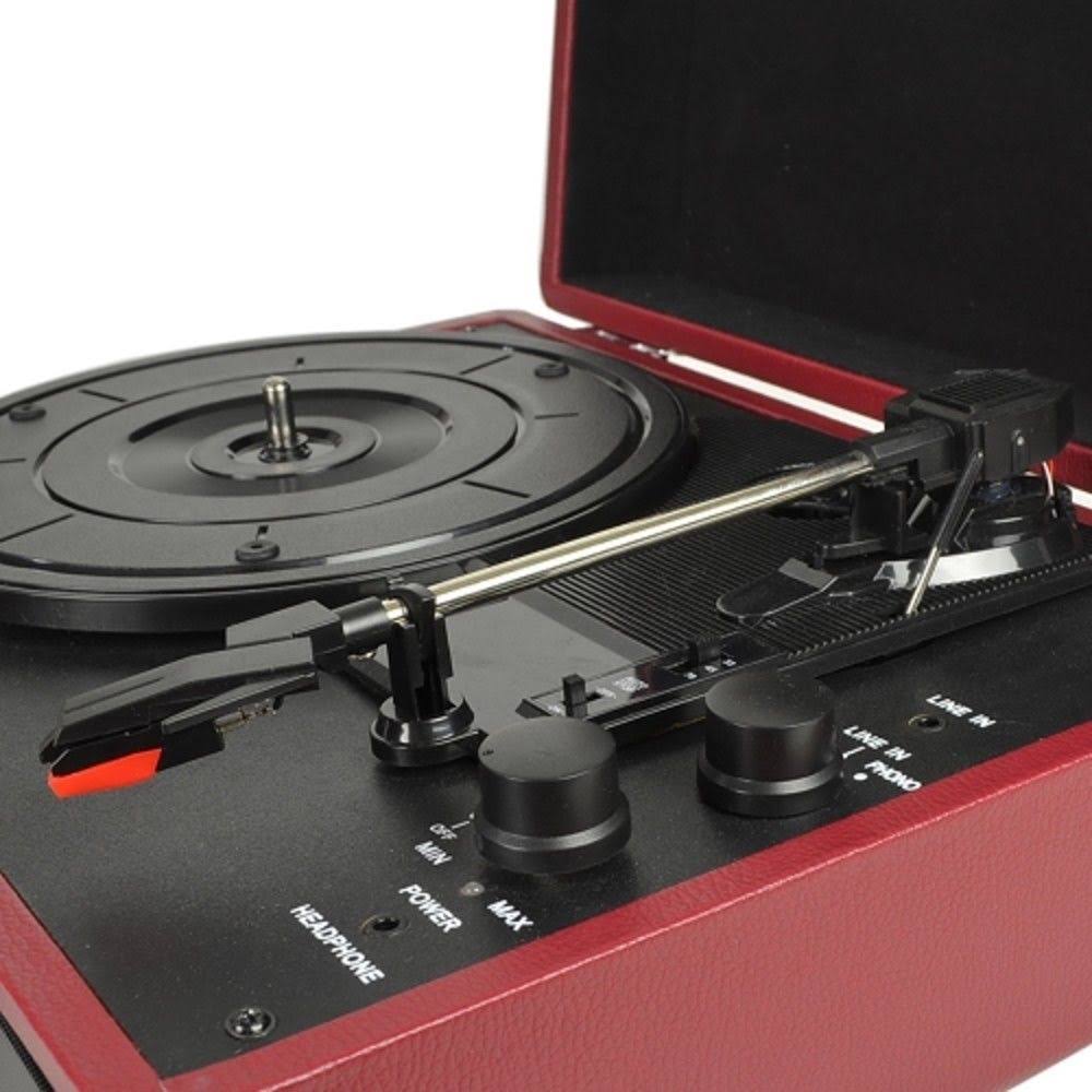 Bluetooth Suitcase Record Player with 3-Speed Turntable U7691