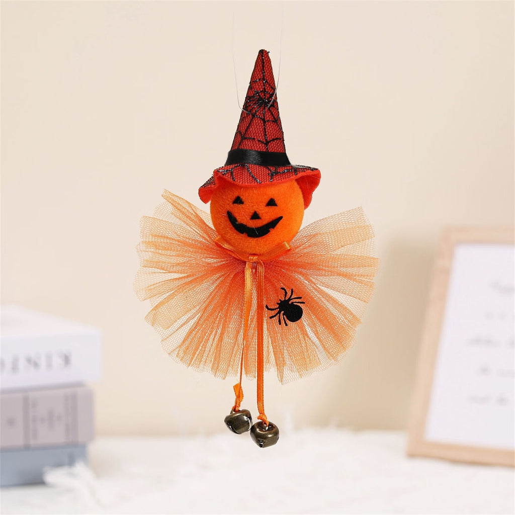 Pumpkin Witch Doll Scary Halloween Cat Novelty Toy Cloth K88448
