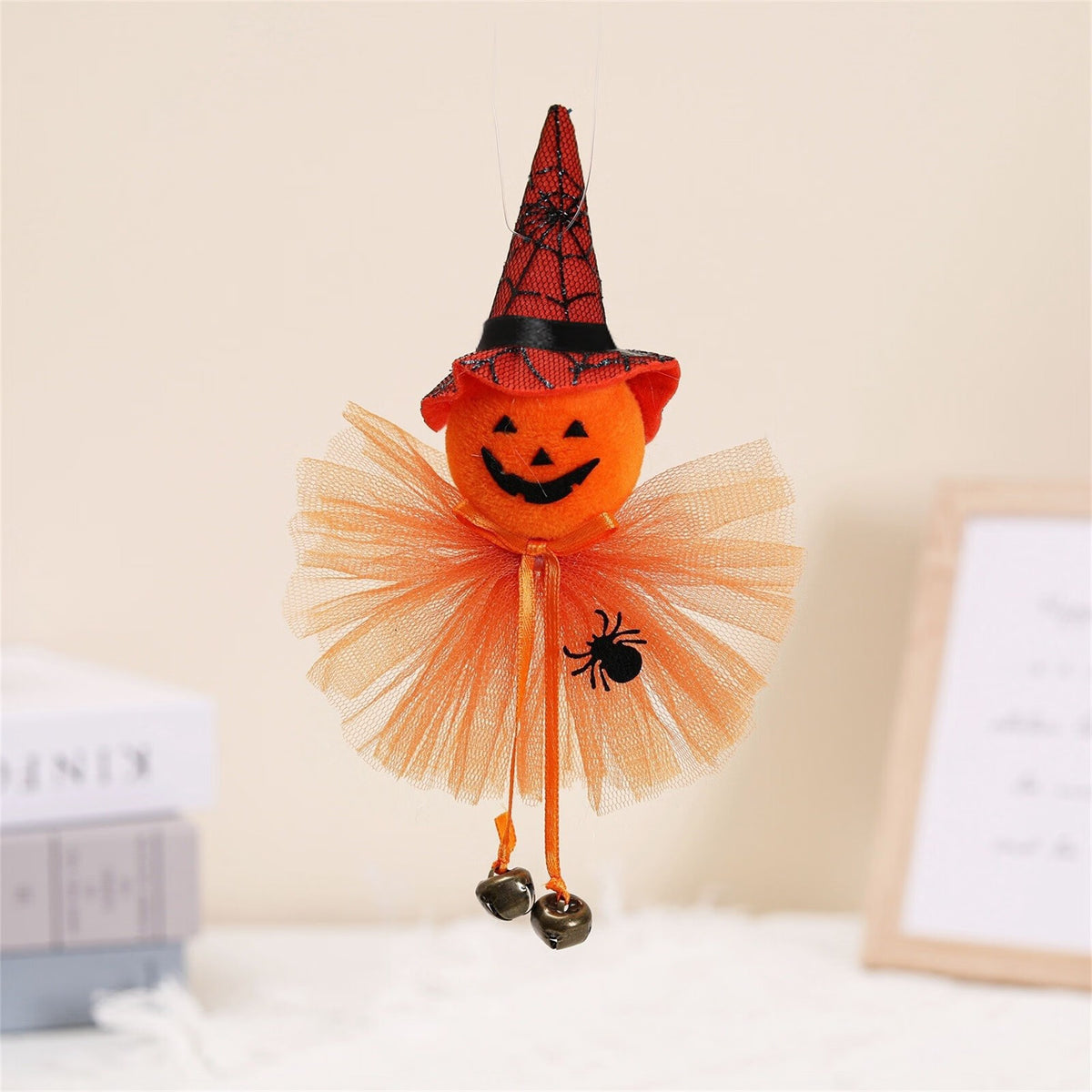 Pumpkin Witch Doll Scary Halloween Cat Novelty Toy Cloth K88448