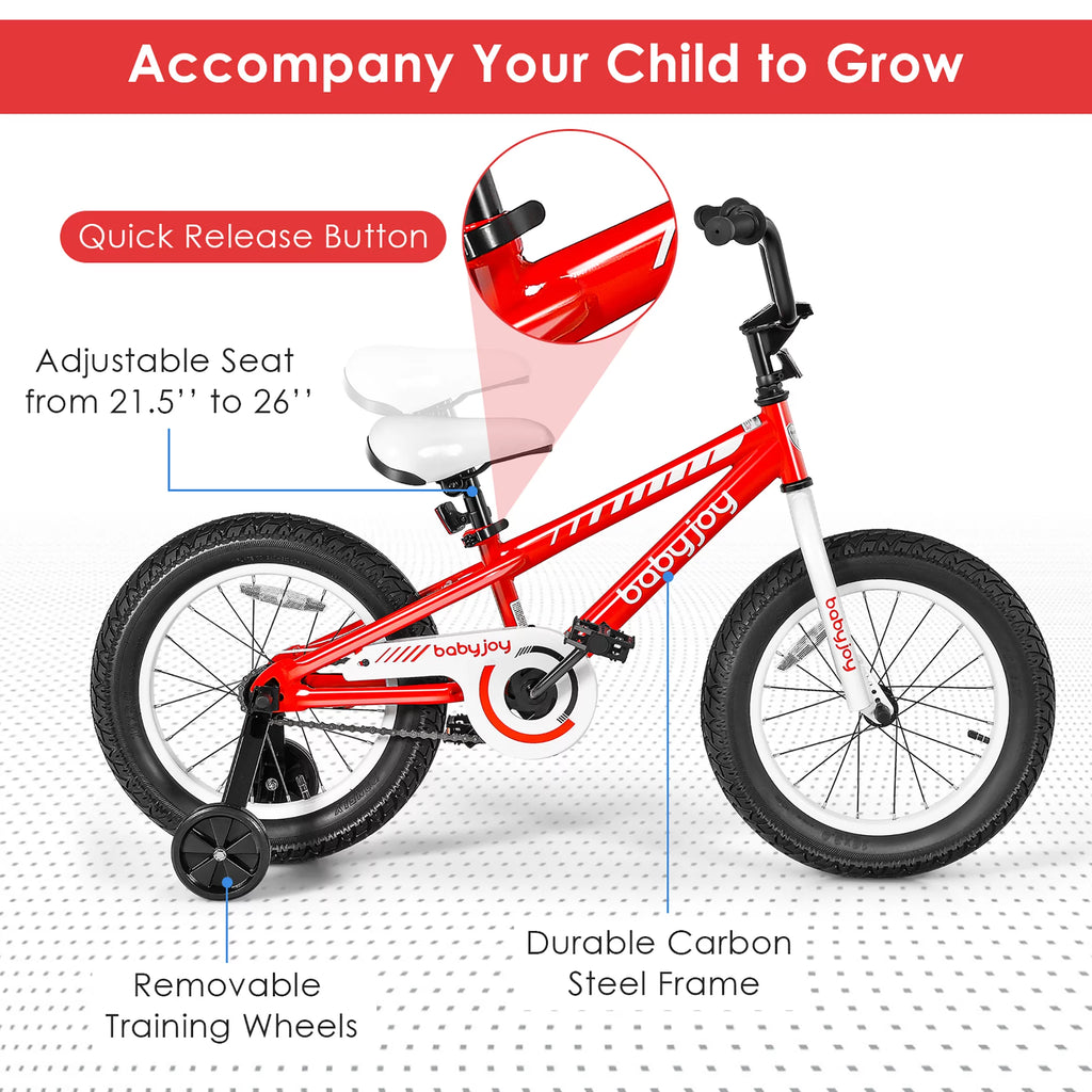 16'' Kids Bike with Training Wheels J7916