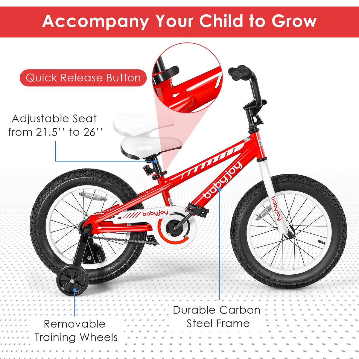 16'' Kids Bike with Training Wheels J7916