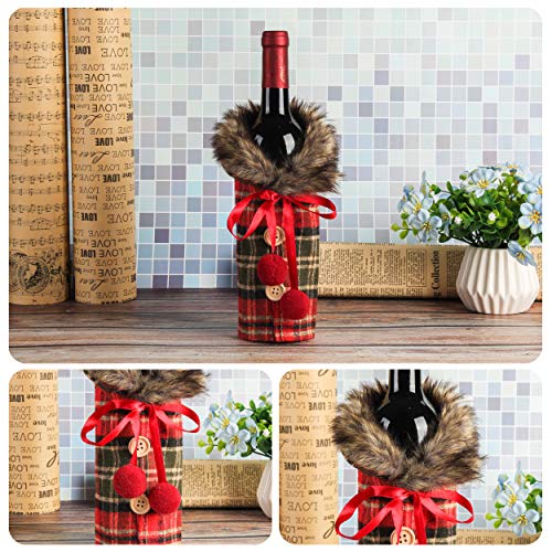 4 Pieces Christmas Sweater Wine Bottle Covers J75121
