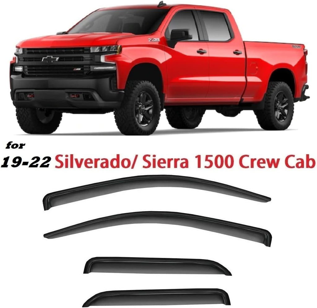 Smoke Tinted Tape-On Side Window Vent Visor Deflectors Rain Guards 4 Piece Set D552948