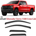 Smoke Tinted Tape-On Side Window Vent Visor Deflectors Rain Guards 4 Piece Set D552948