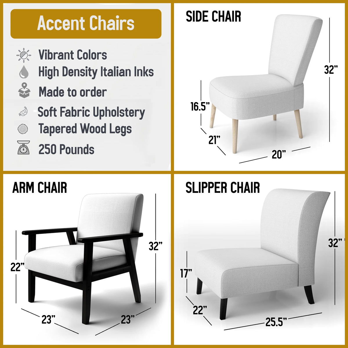Upholstered Floral Accent Chair Y627