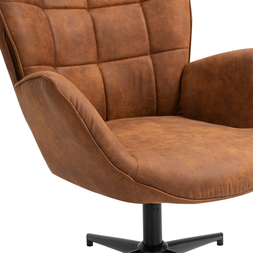 Dark Green Leisure Chair with Round Arm N96753