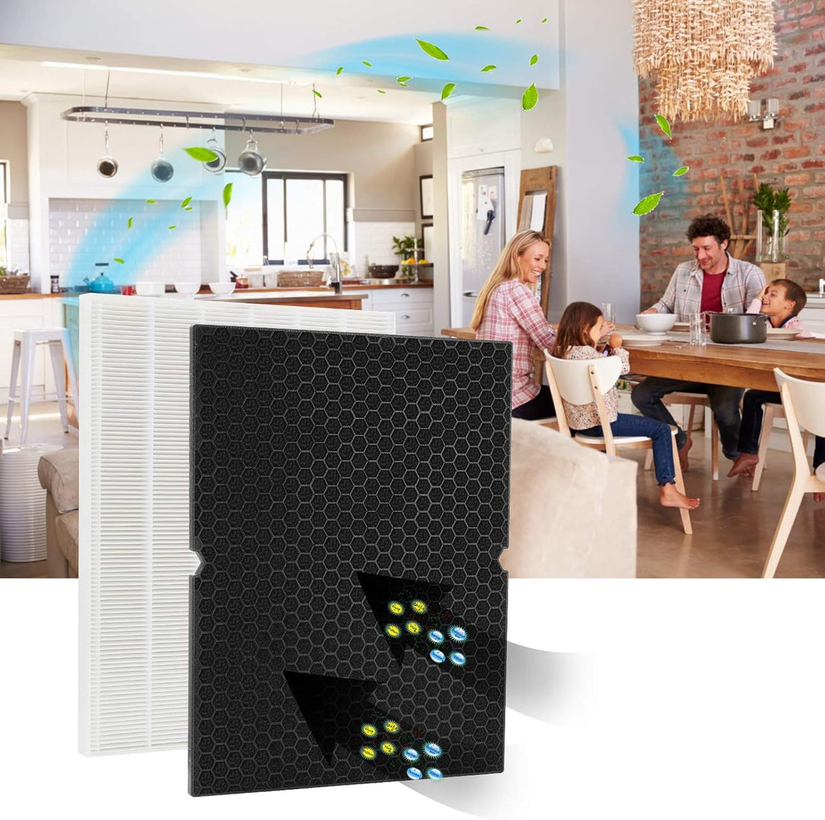 2 Sets HEPA Replacement Filter and 2 Activated Carbon Filter Combo Pack T195917