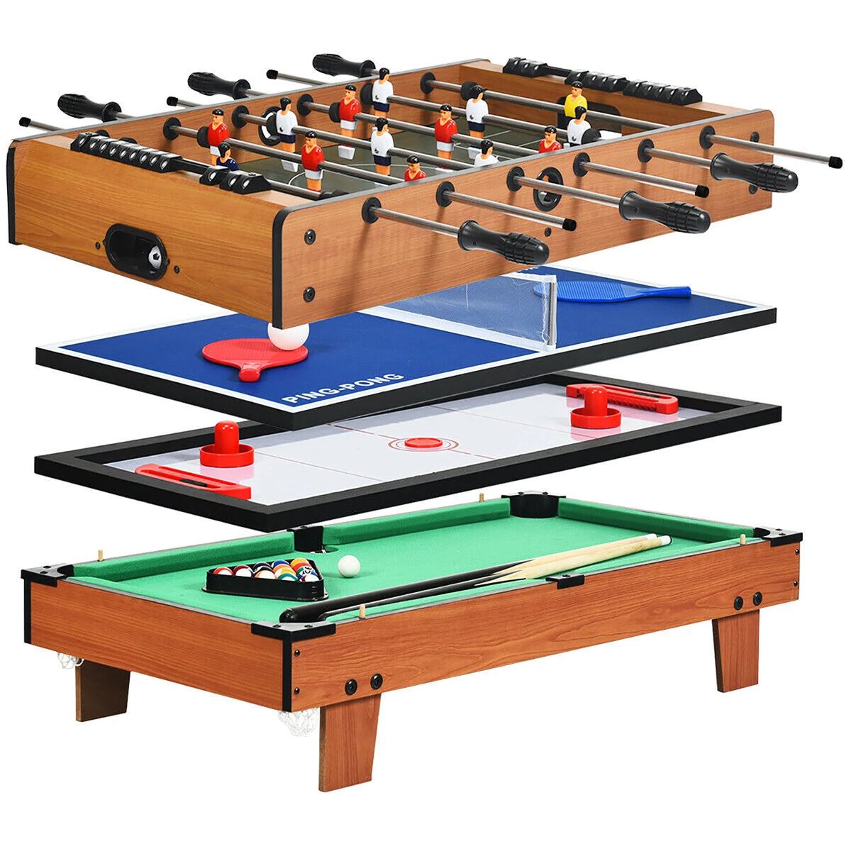 4 In 1 Multi Game Hockey Tennis Football Pool Table H230