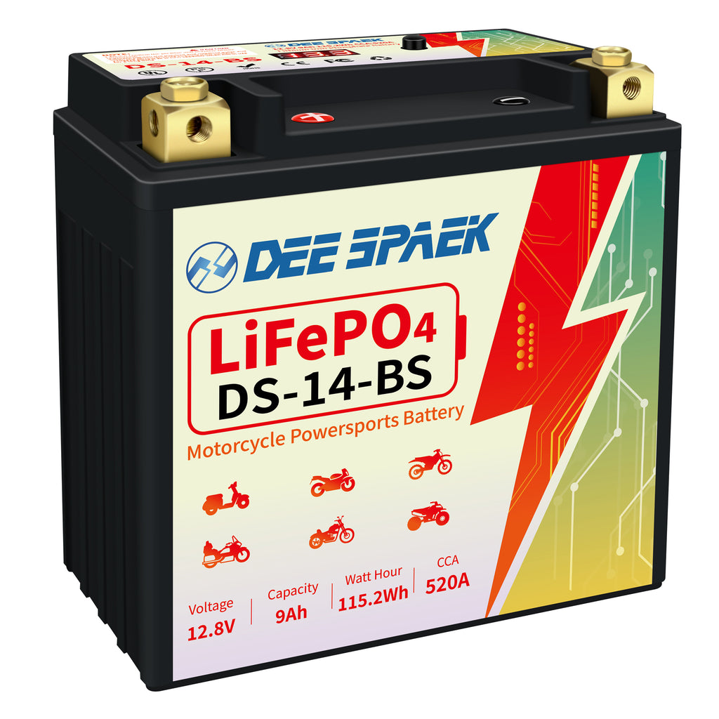 Lithium Motorcycle Battery, 12 Volt 9Ah 520CCA, LiFePO4 ATV Scooter Powersports Battery Replacement P36543