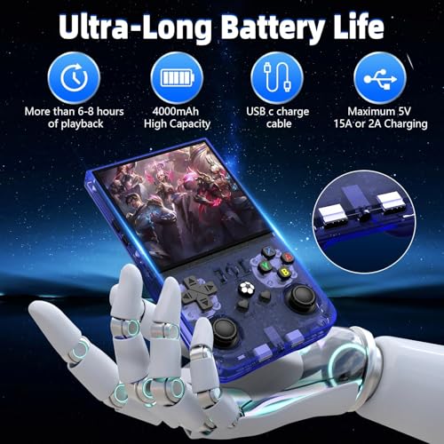 4.0 Inch IPS Screen 64GB Blue Handheld Game Console S7945