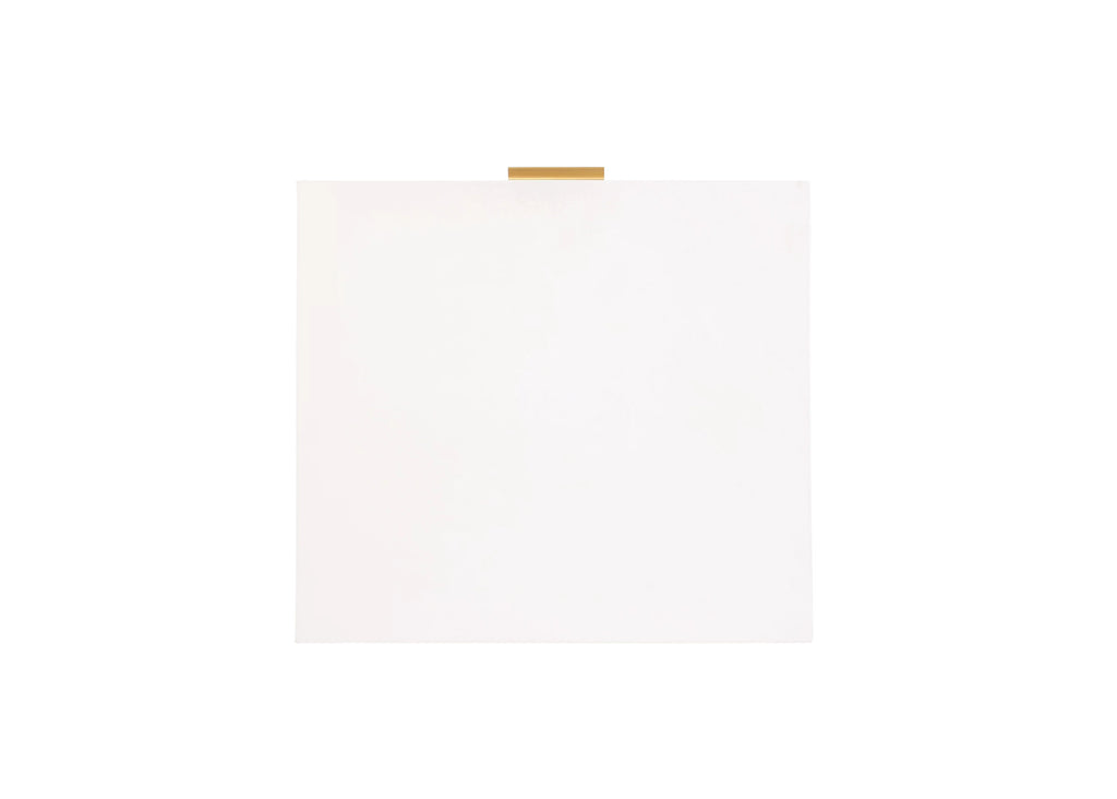 White 1-Drawer Nightstand with Gold Metal Legs Q68097