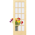 Beige Slab Glass French Doors F975