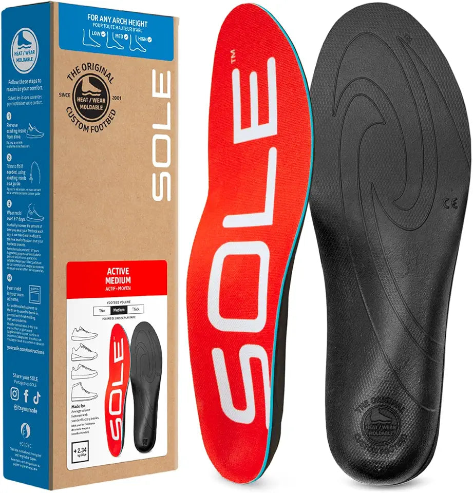Arch Support Shoe Inserts Men's Size 10 Women's Size 12 B644