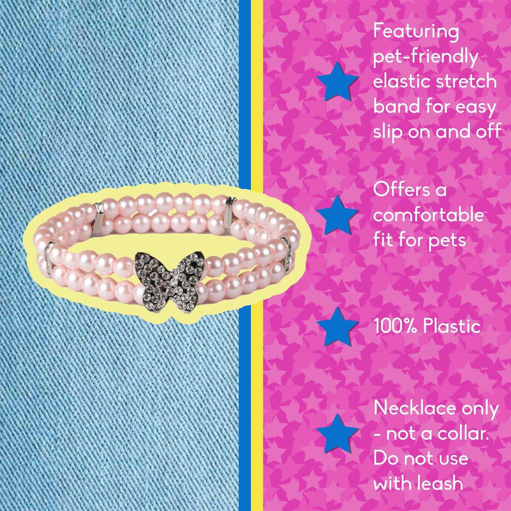 Pink Sparkling Butterfly Neck Piece S415324