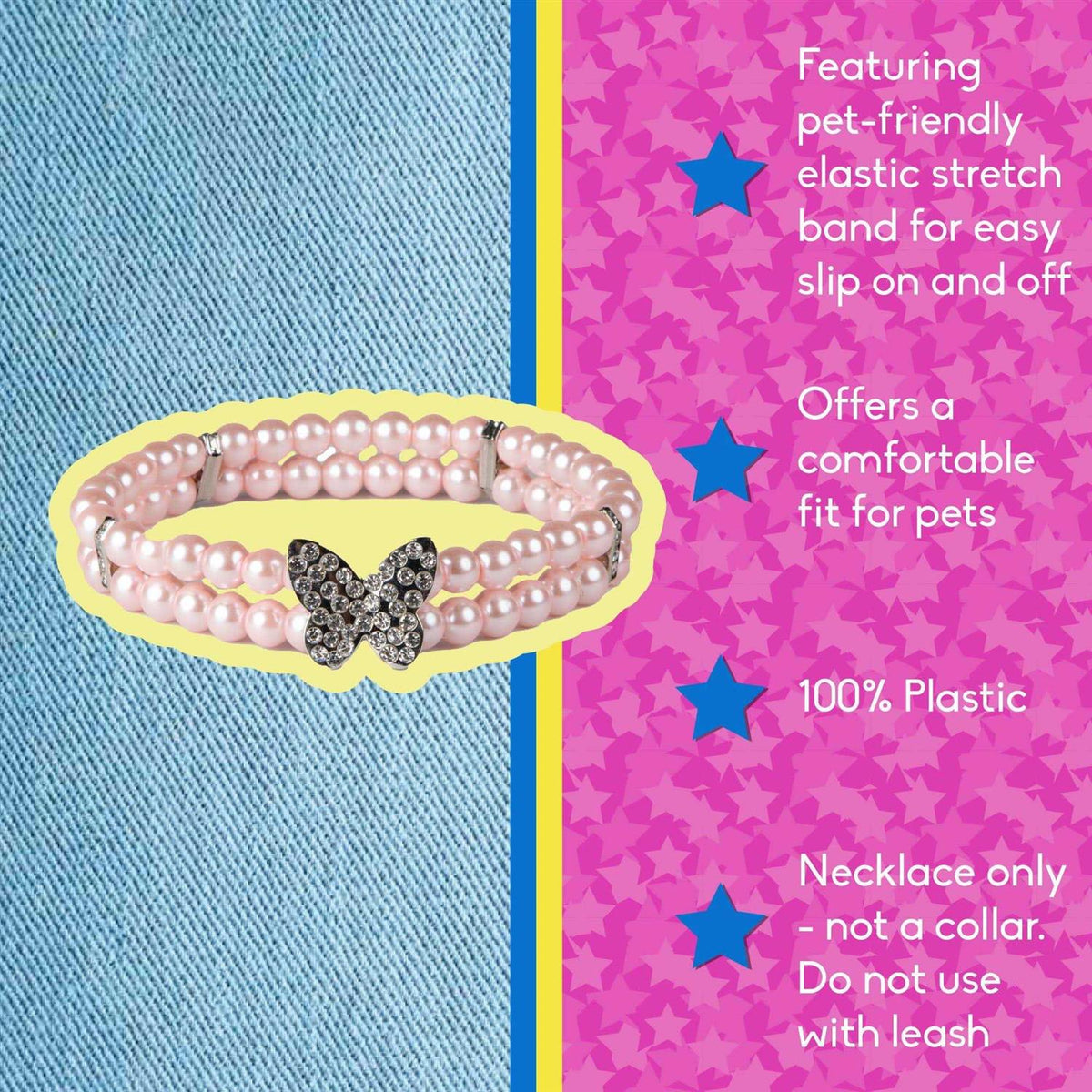 Pink Sparkling Butterfly Neck Piece S415324