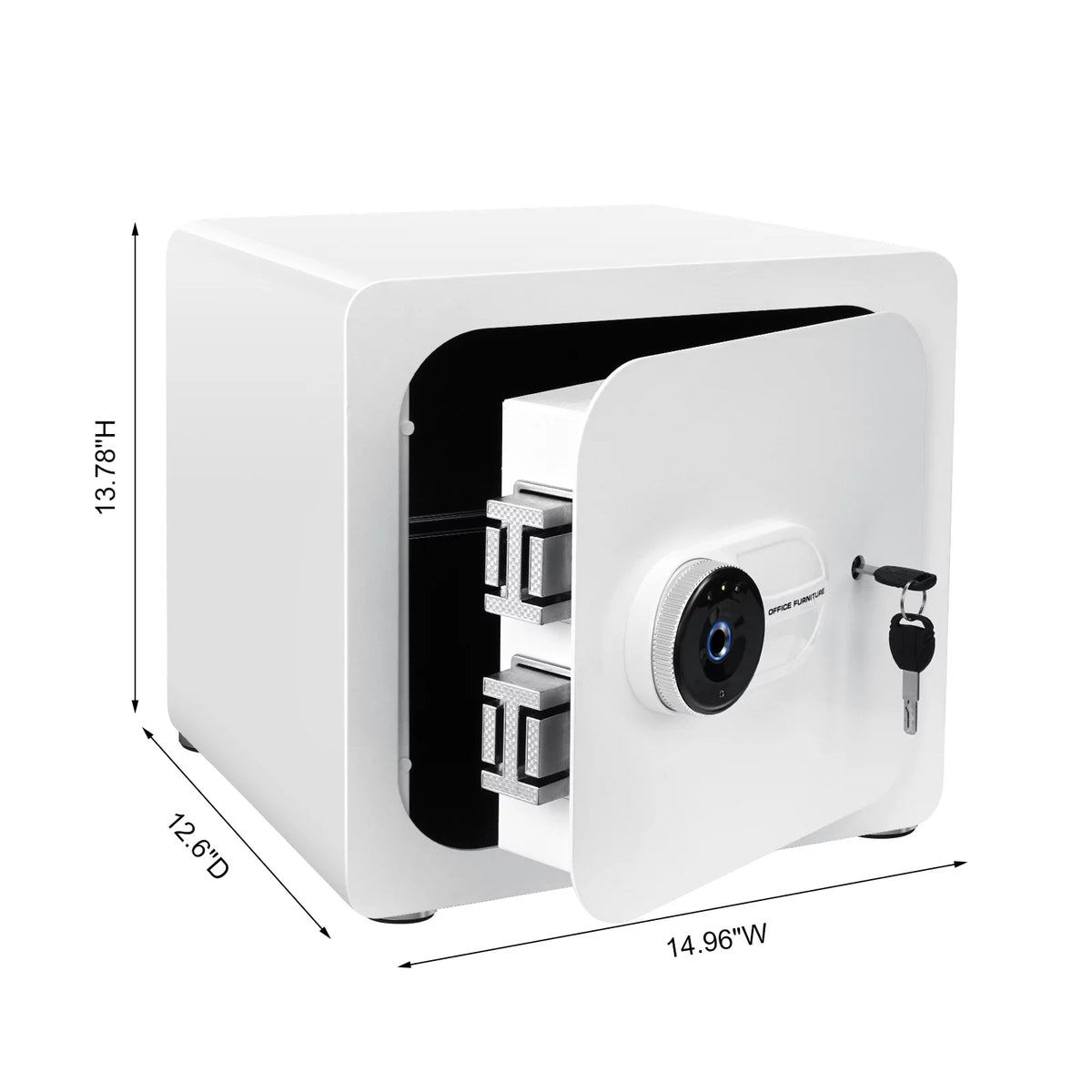 1.8 Cub White Safe Box with Fingerprint Y7600