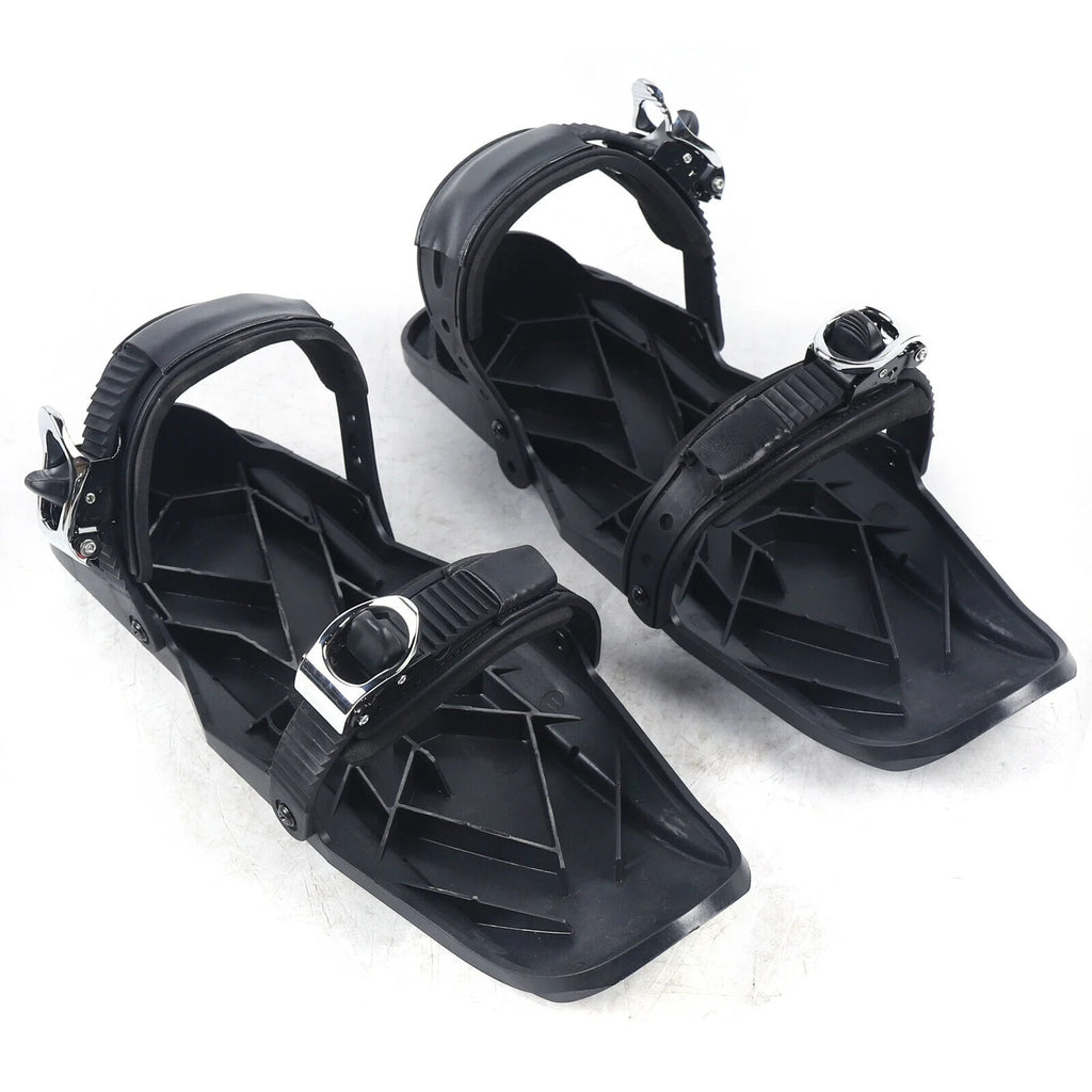 Mini Ski Skates Snow Short Skiboard Snowblades Adjustable Bindings Skiing Shoes D34902
