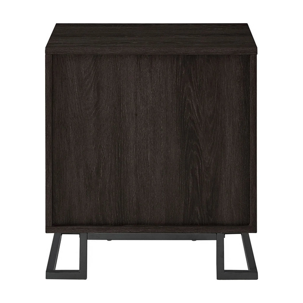 20" Metal and Wood Night Stand with One-Drawer M827671