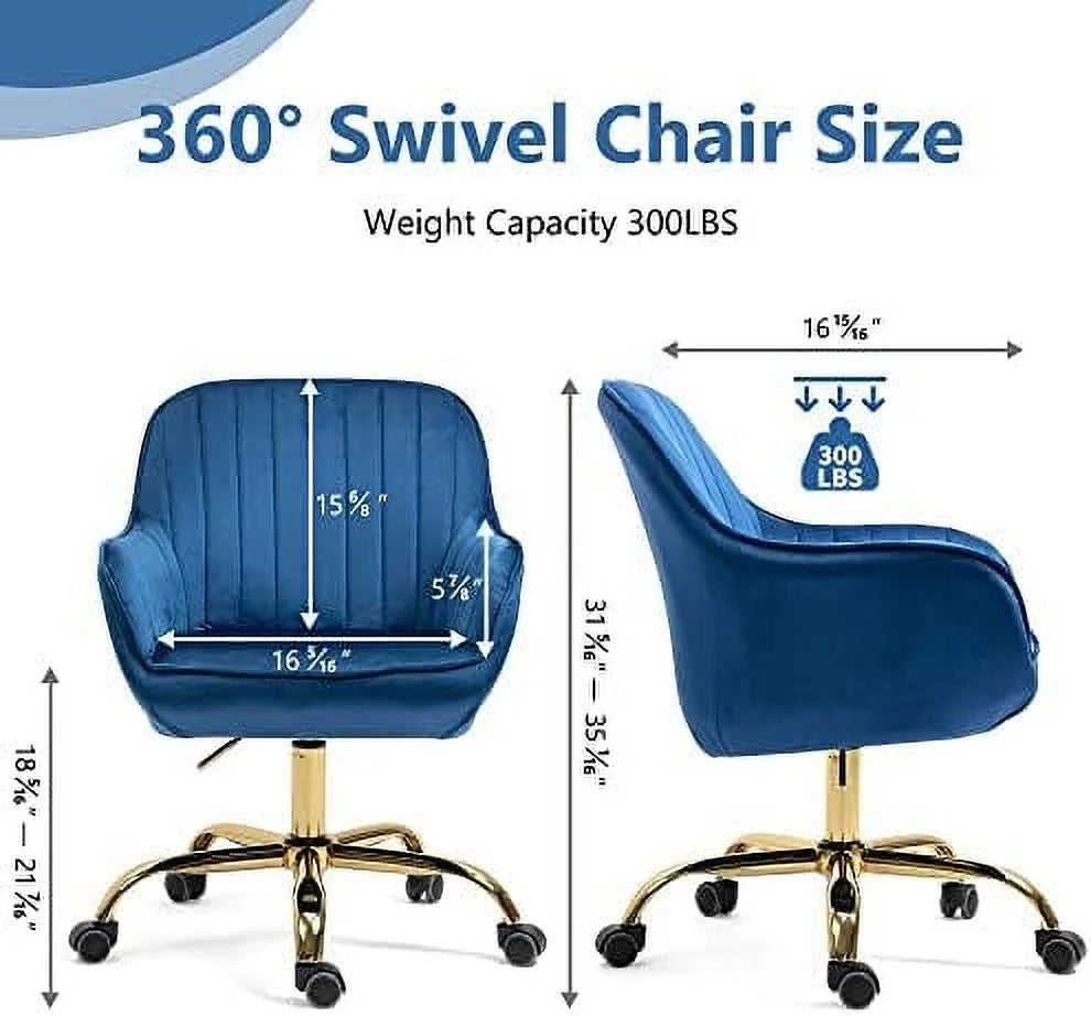 Swivel Chair with Wheels Adjustable Height Home Office Chair P1822