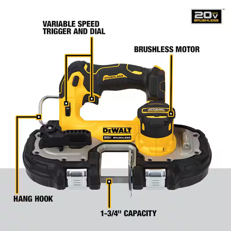 20V MAX Cordless Brushless Compact 1-3/4 in. Bandsaw D444