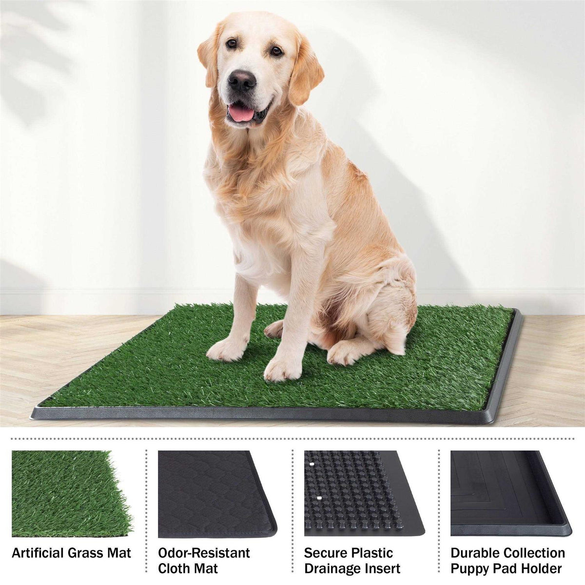 Artificial Grass Dog Potty Pad with Tray R9090