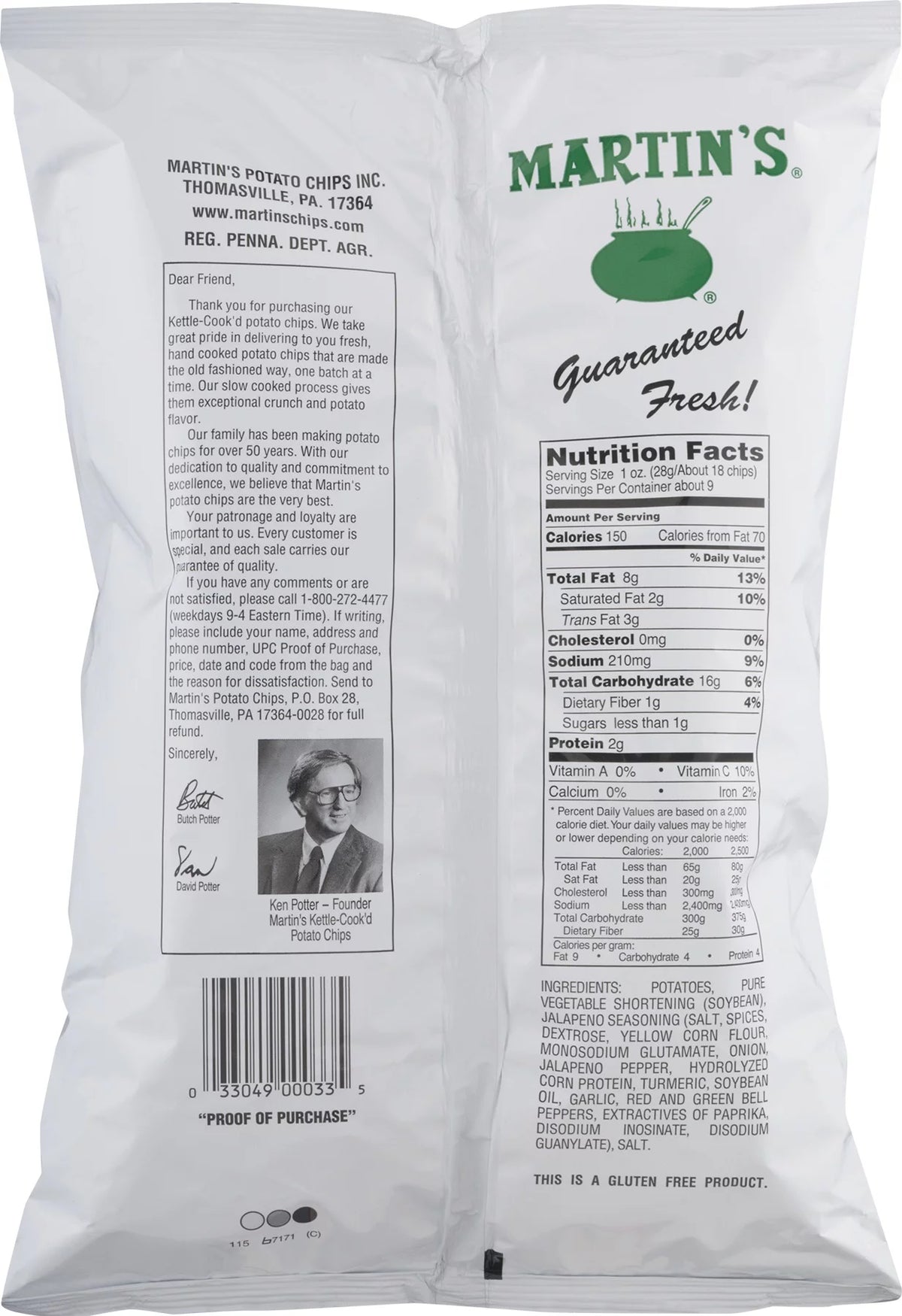 Potato Chips Jalapeno 8 Oz 3 Bags P61861