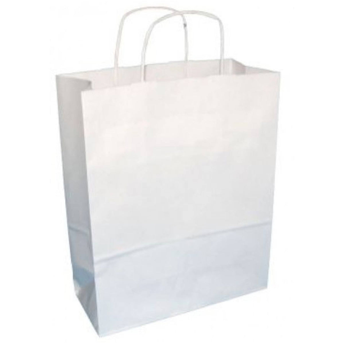 White Twisted Handled Grocery Bags, Case of 250 D364632