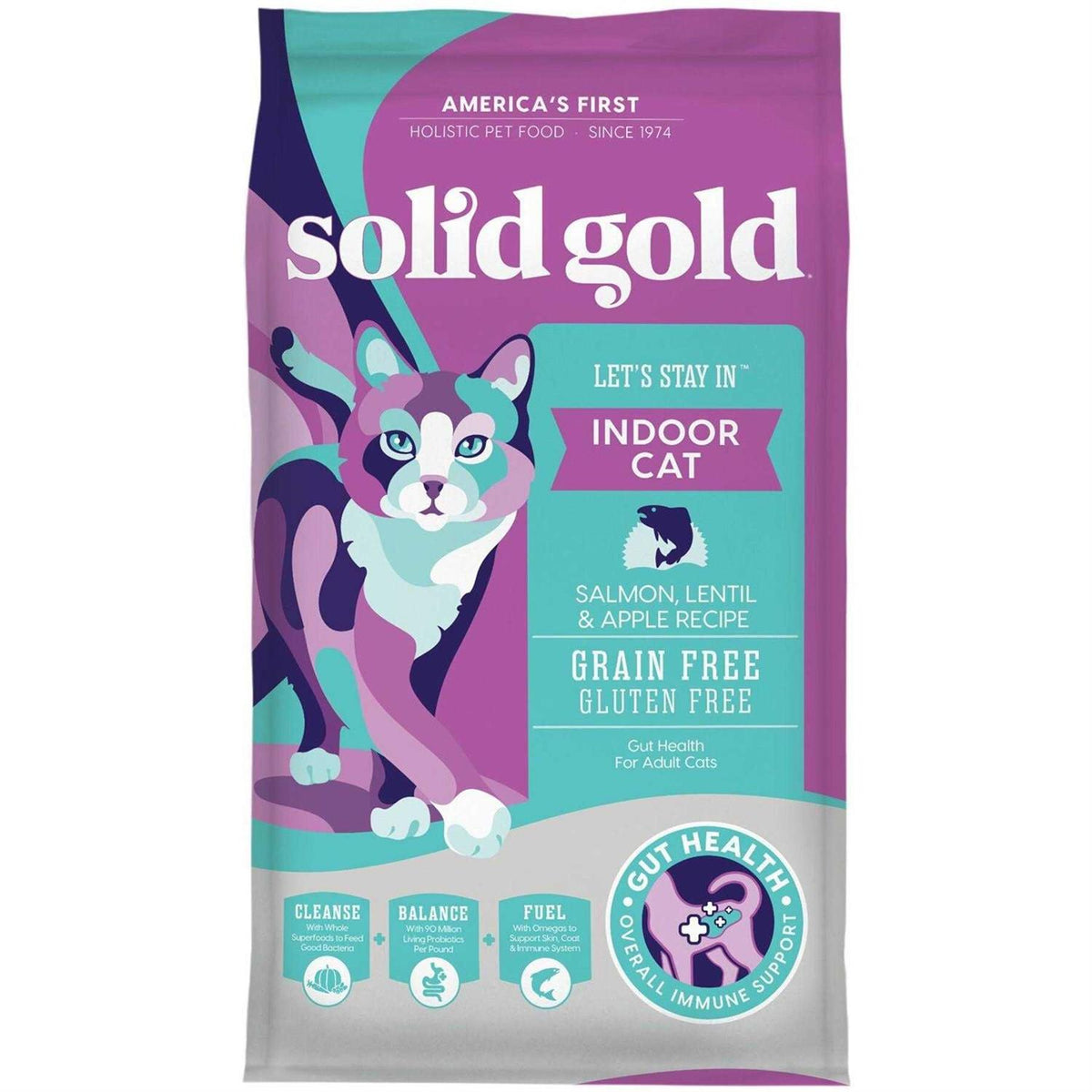 Solid Gold Indoor Lentil & Apple Recipe Grain-Free Dry Cat Food T462
