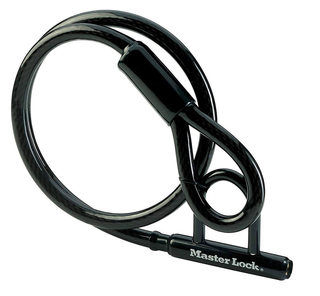 Braided Steel Cable with Mini U Lock 2 x 150 cm H494487