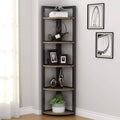 Black/Espresso 5 Tier Corner Bookshelf U493
