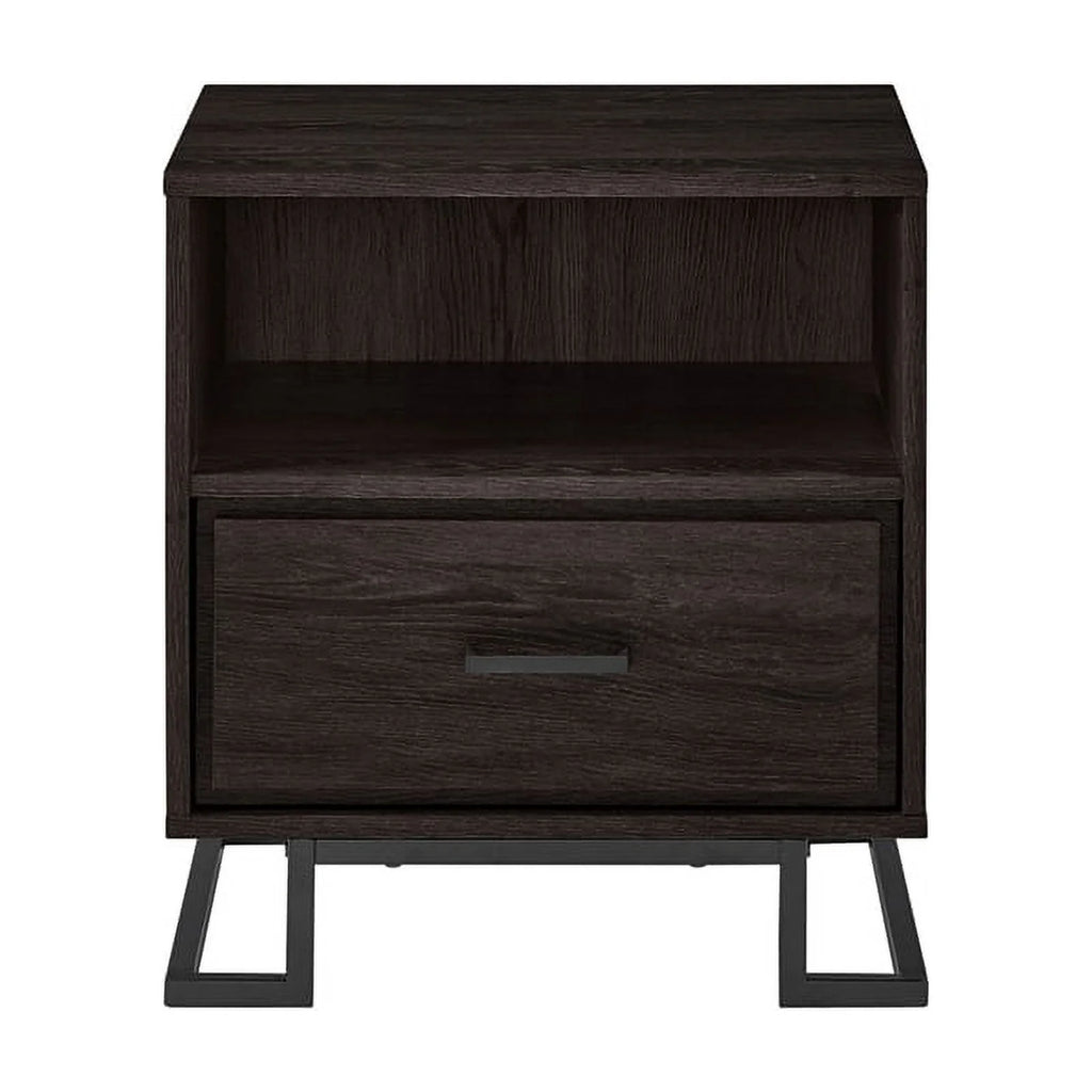 20" Metal and Wood Night Stand with One-Drawer M827671