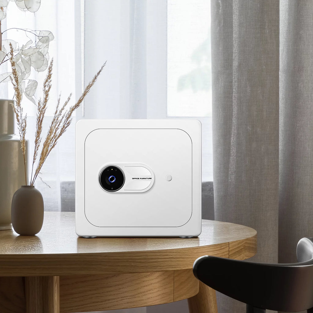 1.8 Cub White Safe Box with Fingerprint Y7600