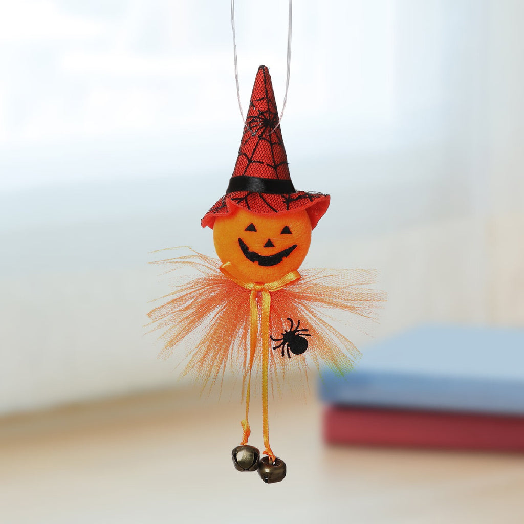 Pumpkin Witch Doll Scary Halloween Cat Novelty Toy Cloth K88448