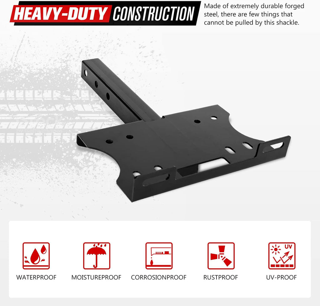 Winch Cradle Winch Mounting Plate Universal 2" Trailer Hitch Winch Mount Bracket Pack of 2 P884692
