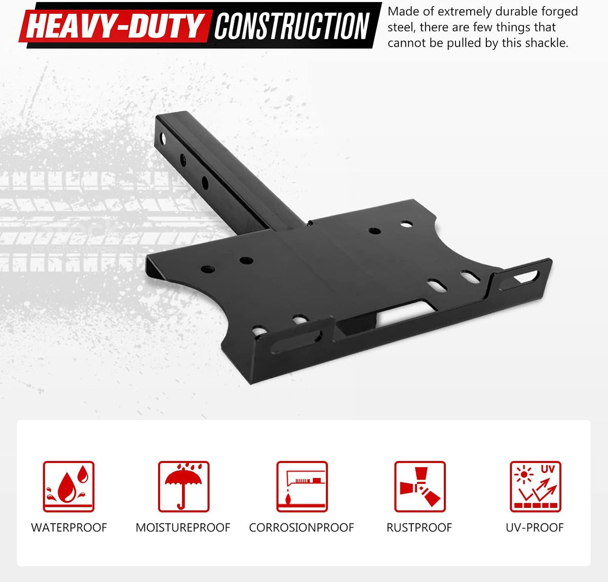 Winch Cradle Winch Mounting Plate Universal 2" Trailer Hitch Winch Mount Bracket Pack of 2 P884692