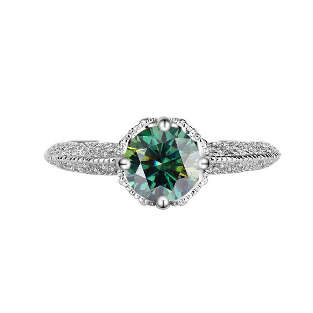 1ct VVS1 Moissanite Engagement Ring S925 Sterling Silver C76713