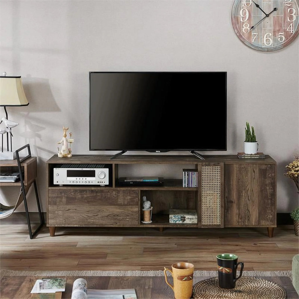 70-Inch Rustic Wood TV Stand I406945