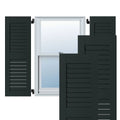 Dark Green Louvered Shutters Pair U771